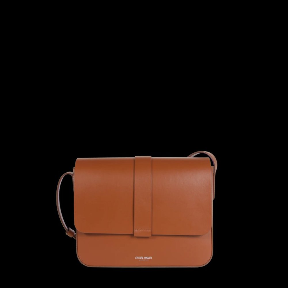ATELIERS AUGUSTE Mini Monceau Crossbody, smooth tan leather, NWOT